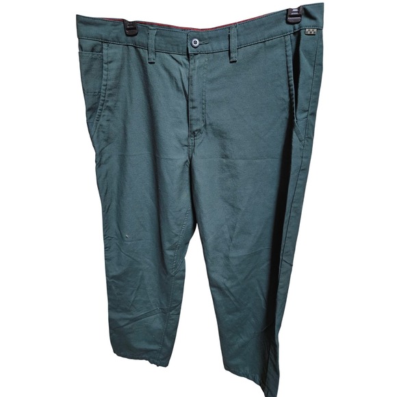 Vans Men's Casual Chino Pants Dark Green Comfortable Stylish Trousers - Picture 1 of 3